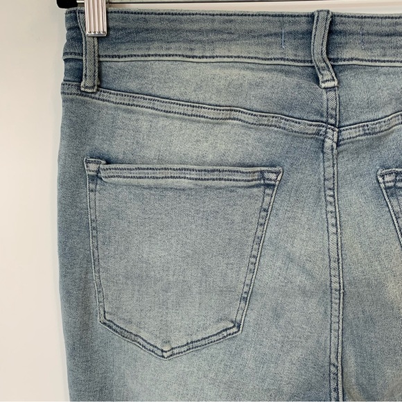 SZ14W WARP + WEFT ICICLE CDG PARIS STRETCH HIGH-RISE STRAIGHT JEAN TUXEDO STRIPE - Picture 11 of 14